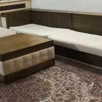 مبل ال چوبی به همراه دو عددمیز بزرگ