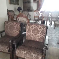 مبل ۸ نفره با میز تلفن و میز پذیرایی