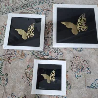 تابلو پروانه سه تایی و تابلو عاشقانه