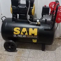 پمپ باد 50 لیتری سایلنت برند sam