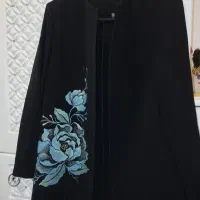 کت کرپ مزون دوخت مجلسی رزین کاری و نقاشی کار دست