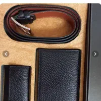 ست مردانه کیف کمربند جاکارتی تمام چرم کادو روز مرد