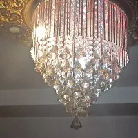 لوستر کنترلی مدل کریستالی|لوستر و چراغ آویز|گلستان (تهران), |دیوار