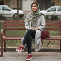 روسری پاییزه|لباس|تهران, باغ فیض|دیوار