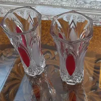 یک جفت گلدان کریستال ژاپن اصل