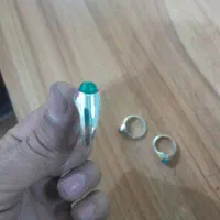 انگشتر عقیق سبز معدنی