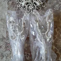 آیینه و شمعدان رومیزی سنگ دار استخوانی|آینه|محمدیه-قزوین, |دیوار