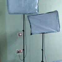 کیت هولدر ۴ لامپی سرامیکی + سافت باکس و پایه