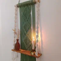 دیوار کوب مکرومه شلف.کوسن .چشم نظر.پرده|صنایع دستی و سایر لوازم تزئینی|پاکدشت, پاکدشت (مامازند)|دیوار
