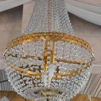 لوستر فلزی مدل لاله /تالار رستوران هتل|لوستر و چراغ آویز|میان ولایت, |دیوار