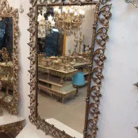 آینه کنسول قدی برنزی رنگ انتیک