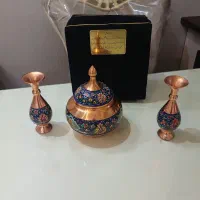 شکلات خوری مسی گلدان مسی و سنگ آب نو نو