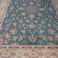 یک تخته فرش ۹ متری ۱۲۰۰شانه افشان ابی