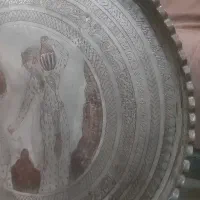 سینی مسی مجمع قدیمی کنگره ای افتابه دکوری گلدون