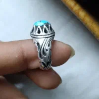 انگشتر فیروزه و عقیق