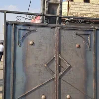 انواع درب آکاردئونی چوبی آهنی دوجداره|عمدهفروشی|محمدیه-قزوین, |دیوار