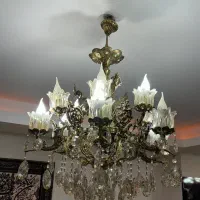 لوستر ۶شاخه ۱۲شعله برنجی