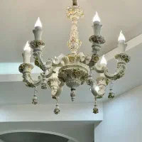 لوستر مدل حصیری چینی گل برجسته