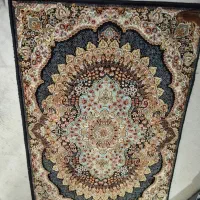 فرش کناره و تیکه ای سرمه ای