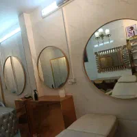 چهار عدد اینه گرد کلاسیک قاپ چوبی