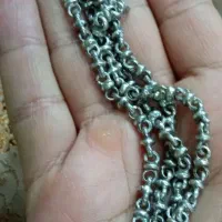 زنجیر یزدی قدیمی نقره و شمایل دو رو خطی عیار 925|جواهرات|تهران, دروازه شمیران|دیوار