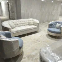 مبل هشت نفره مدل صدفی+ میز جلو مبلی هدیه|مبلمان خانگی و میز عسلی|چابهار, |دیوار