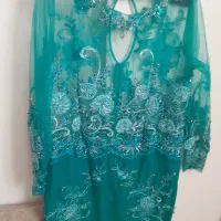 پیراهن کوتاه کارشده سالم سایز ۴۶ ۴۸ میشه