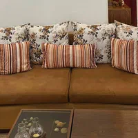 مبل راحتی ۶ نفره قهوه ای نسکافه ای