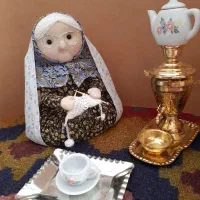 عروسک پارچه ای آبی‌بی. مادربزرگ. ننه. یلدایی