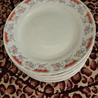 کاسه گل سرخی ۶عدد۶۰۰مقطوع،پلو خوری ۱۱عدد