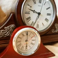 ساعت رومیزی  کنسولی تمام چوبی