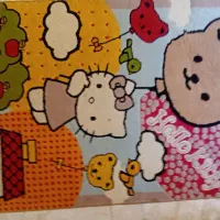 فرش اتاق خواب بچه ۲ متری در حد  کار کرده طرح کیتی