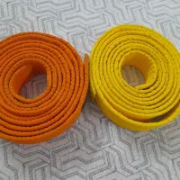 دو عدد کمربند کاراته (نارنجی ، زرد)