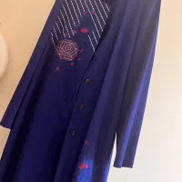 مانتوی رنگ کاربنی گلدوزی|لباس|مرند, |دیوار