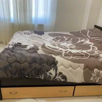 تخت دو نفره تمام ام دی اف با یک پاتختی