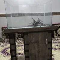 اکواریوم 70*40 همرا با تمام وسایل و میز ام دی اف