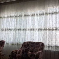 پرده حریر طرح دار