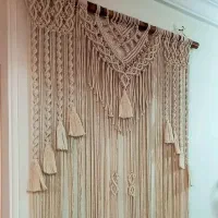 پرده مکرومه بافی|پرده، رانر، رومیزی|مشهد, طلاب|دیوار
