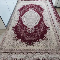 فرش کرم زرشکی 6متری