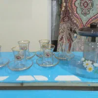 چایی ساز و قهوه ساز پیرکس با ۶ عدد فنجون و نعلبکی|سماور، چای‌ساز، قهوه‌ساز|تهران, جمهوری|دیوار