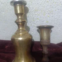 کوزه و سر قلیون برنجی پهلوی اول قلم دار