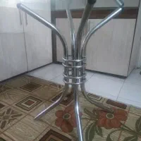 میز غذا خوری استیل شیشه ای بهمراه صندلی صندلی|میز و صندلی غذاخوری|مشهد, رده|دیوار