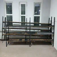 دو عدد طبقه دکور ویترین|کتابخانه، شلف، قفسههای دیواری|گلبهار, شهر جدید گلبهار|دیوار