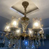 لوستر  برنجی|لوستر و چراغ آویز|اصفهان, باغ فدک|دیوار