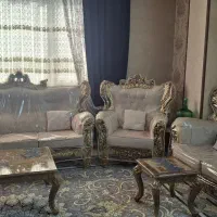 مبل ۷نفره سلطنتی به همراه جلومبلی|مبلمان خانگی و میز عسلی|گرمدره, |دیوار