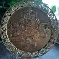 سینی گرد طلایی
