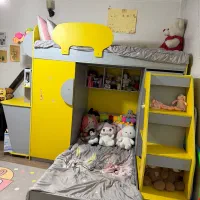 تخت دو طبقه و میز تحریر برند فراز