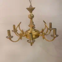 لوستر برنجی آبکاری طلا قدیمی