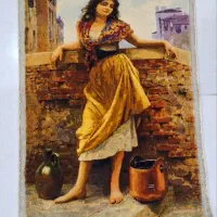 تابلوفرش دستبافت دختر ونیز