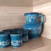 تنگ و لیوان سفال لاله جین